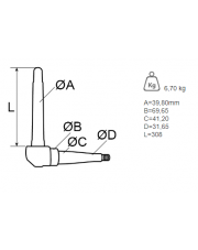 GRANIT ZWROTNICA OSI  CASE 3405612R1, 3224837R91 ,PRAWA